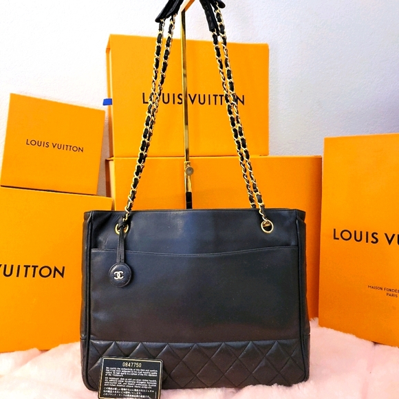 Chanel Quilted Lambskin Matelasse Shoulder bag